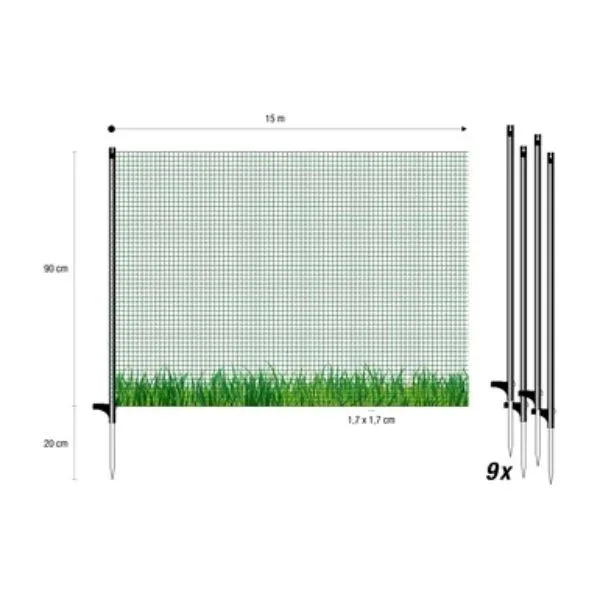 Mreža za perutnino in male živali ali vrt, 90 cm Flex - neelektrična - slika 2