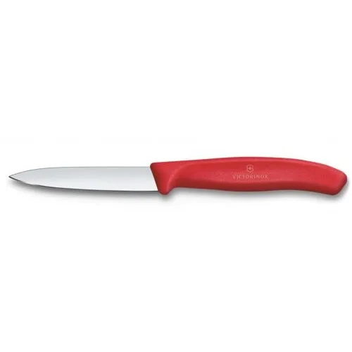 Nož za lupljenje in obrezovanje Victorinox, 8 cm, rdeč