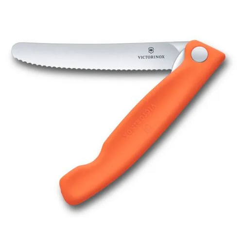 Piknik nož za rezanje klobas, paradižnika Victorinox, 11 cm, oranžen - slika 3